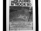 READING FESTIVAL+ROCK+1980+POSTER+AD+FRAMED+ORIGINAL+EXPRESS GLOBAL SHIP+TICKETS