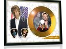Jon Bon Jovi Flag Style Signed Gold Disc Display