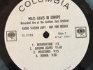 Miles Davis - In Europe LP White Label Promo WLP 2 Eye 2E Matrix Jazz