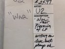 RARE U2 WAR LP Test Pressing Feb 2,1983 White Label Specialty Records Corp