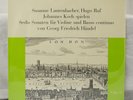 SUSANNE LAUTENBACHER KOCH RUF HANDEL VIOLIN SONATAS MUSICAPHON MINT STILL SEALED