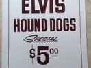 ELVIS PRESLEY-EXCEPTIONALLY RARE STUFFED HOUND DOG PRICE BOARD