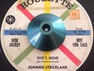 Rare Rockabilly Promo 45 JOHNNIE STRICKLAND She's Mine ROULETTE VG / VG+ Sol
