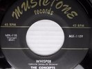 THE CONCEPTS doowop on VG+ MUSICTONE 45 WHISPER b/w JUNGLE dm708