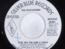 Crossover Soul 45 INVITATIONS They Say The Girl's Crazy SILVER BLUE promo HEAR
