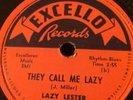 LOUSIANA HARP LAZY LESTER Excello 2107 Call Me Lazy/Go aHead  E+
