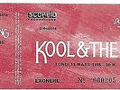 KOOL&THE GANG  unused ticket PARIS ZENITH - Lundi 11 Mars 1985