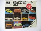GENEX-KATALOG AUSGABE 1978 - Geschenke - Automobile in der DDR - Original -