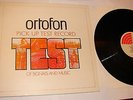 ORTOFON Pick Up Test Record (for turntable performance) DENMARK LP 1980s