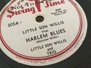 BLUES 78 Rpm Little Son Willis Swing time 305 Harlem Blues/ E+