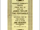 Jimi Hendrix Original Concert Programme Berkeley 1970 (USA)