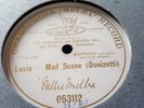 NELLIE MELBA DONIZETTI LUCIA MAD SCENE GRAMOPHONE MELBA RECORD 053112