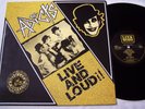 THE ADICTS - LIVE AND LOUD    14 TRACK ALBUM 1987 LINK RECORDS    EX