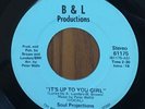 Crossover Sweet Soul 45 - SOUL PROJECTIONS It's Up To You Girl - B&L