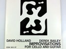DAVID HOLLAND, DEREK BAILEY Improvisations For Cello And Guitar ECM 1013 ST, NM