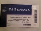 1 x Ed Sheeran seated Ticket London o2 Thursday 22nd June Block 111