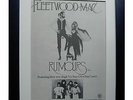 FLEETWOOD MAC+Rumours+POSTER+AD+FRAMED+RARE ORIGINAL 1977+EXPRESS GLOBAL SHIP