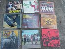 9 mixed vintage LP records , johnny cash, paul & linda macartney, the seekers,
