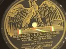 78 rpm Rare Historical recording of Benito Mussolini Victor 35803 Museum Quality