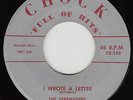 SERENADERS - Chock 102 - I Wrote a Letter / Never Let Me Go- DOO-WOP VG++ (orig)
