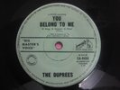 THE DUPREES- Doo-Wop-1962 Oz Press- Take Me As I Am/You Belong To Me- 45 rpm 7