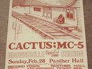 MC-5 & CACTUS - VERY RARE DALLAS ORIGINAL CONCERT FLYER
