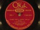 78 RPM -- Alberta Hunter (acc. Perry Bradford's Mean 4), Okeh 8268, E-/E-V+ Jazz
