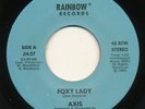 AXIS on Rainbow —FOXY LADY b/w SILVER SATIN— modern soul boogie 45 | LISTEN