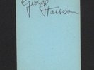 GEORGE HARRISON hand signed autograph - The Beatles (Tracks LOA) John Lennon