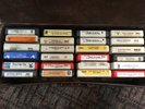 VTG 8-Track Carry Storage Case w/24 Tapes Dolly Parton, Truckin, Tammy Wynette