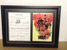 Linkin Park Hand Signed/Autographed Songsheet with a Poster and COA