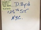Donald Byrd 125th Street NYC Vinyl Test Pressing Acetate