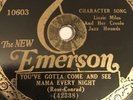 Lizzie Miles and Her Creole Jazz Hounds Emerson 78 RPM Record 1923 LP #10603