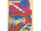 Jimi Hendrix Experience poster screen print signed Nigel Waymouth Hapshash