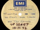 EMI ABBEY ROAD ACETATE The Crickets - Don't Ever Change
