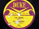 BILLY BROOKS-I'M GONE /DONNA ON DUKE R&B 78RPM-EX+