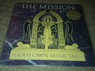 The Mission UK Gods Own Medicine LP Vinyl Record EXCELLENT Radio DJ Promo Stamp