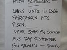 Spickzettel DEUTSCH von PHIL COLLINS zur WE CAN'T DANCE Tournee 1992 GENESIS