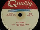 Rare THE CRESTS Doo Wop 16 Candles / Beside You 1959 Canada Quality 78 EX