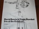 RARE DAVID BOWIE POSTER - ZIGGY STARDUST LIVE AT THE RAINBOW Pink Floyd