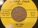 Rare Northern Soul Jimmy Elledge Sad Town Sound-Town 45 RPM