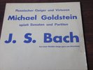 LP - Michael Goldstein spielt Sonaten und Partiten J.S. Bach,Weidler-Geige 1979