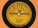 78 rpm Johnny Cash SUN 258 Train Of Love in VV+ Hear
