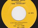 Radio Spots (1-sided) 45 - WARNER BROS. The EXORCIST