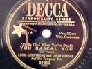 LOUIS ARMSTRONG LOUIS JORDAN jazz 78 DECCA 27212 You Rascal You, Life Is So Pecu
