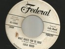 NEW BREED R&B ROCKER--LULU REED - WHAT MAKES YOU SO COLD  -HEAR 1961 DJ FEDERAL