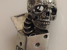 RUSH ROLL THE BONES VINTAGE HEAVY DUTY CAST METAL PIN BADGE 1992 POKER SKULL