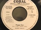 BUDDY HOLLY - RAVE ON / PEGGY SUE Promo Deutsche Coral 7'' 45 Single