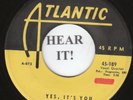 The Clovers DOO WOP 45 (Atlantic 989) Yes, It's You /Crawlin'    VG++
