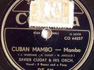 Xavier Cugat & His Orch. - Mambo Negro Turkish press 78 RPM from TURKEY